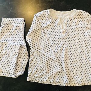 Roller Rabbit Blue and White Heart Pajama Set